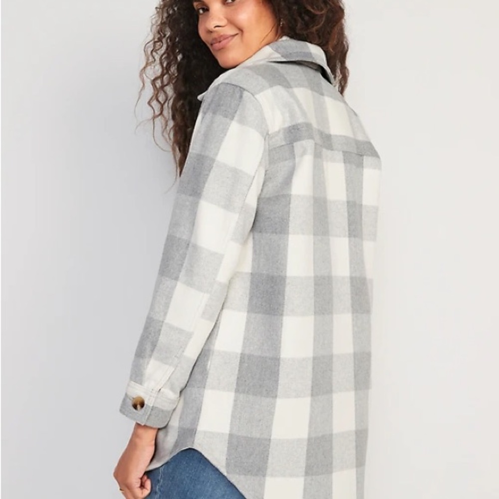DKR Plaid Gray and White Women's Jacket